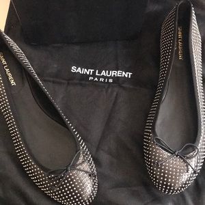 Saint Laurent Paris studded ballet flats